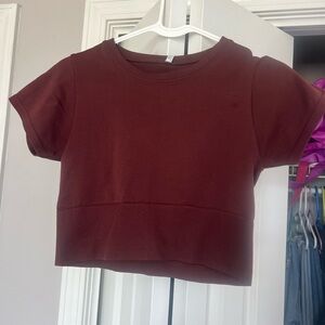 Burgundy aerie crop top